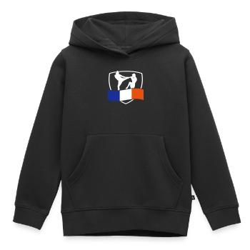 arts martiaux - Sweat Premium à capuche enfant bio - noir - Devant - AI Model Kid Male (0cm)