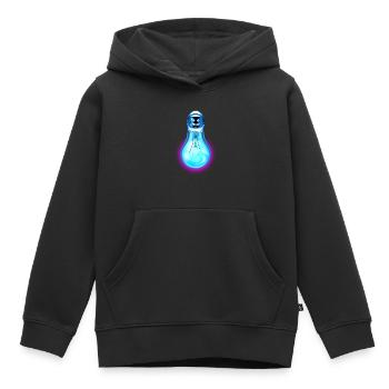ASTROBULB - Sweat Premium à capuche enfant bio - noir - Devant - AI Model Kid Male (0cm)