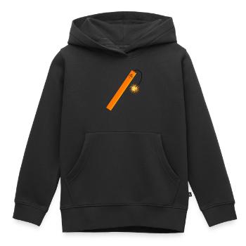 Dynamit-Stick - Kinder Premium Organic Hoodie - Schwarz - Vorne - AI Model Kid Male (0cm)