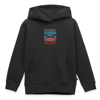 Felsklettern Boulder Klettern Bergsteigen Geschenk - Kinder Premium Organic Hoodie - Schwarz - Vorne - AI Model Kid Male (0cm)
