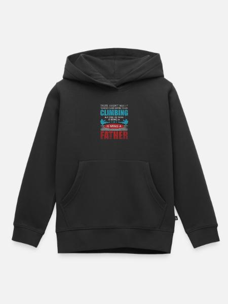 Felsklettern Boulder Klettern Bergsteigen Geschenk - Kinder Premium Organic Hoodie - Schwarz