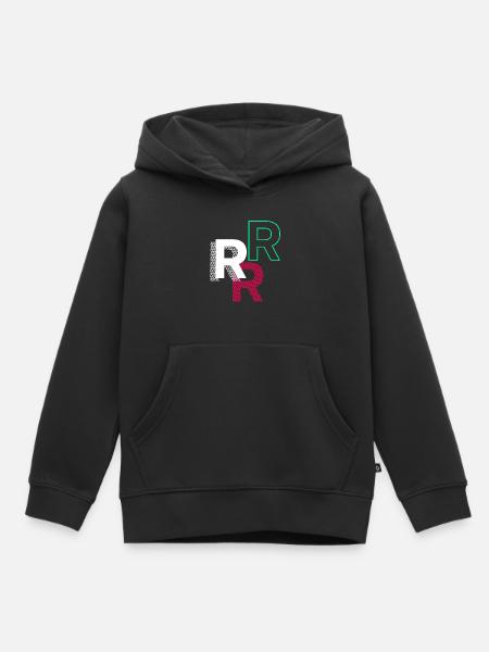 R - Kinder Premium Organic Hoodie - Schwarz