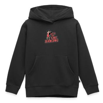 Linedance musique country western danse sport - Sweat Premium à capuche enfant bio - noir - Devant - AI Model Kid Male (0cm)