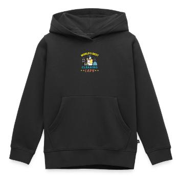 Cleaning lady cleaning assistant ladies gift - Kids Premium Organic Hoodie - black - Front - AI Model Kid Male (0cm)