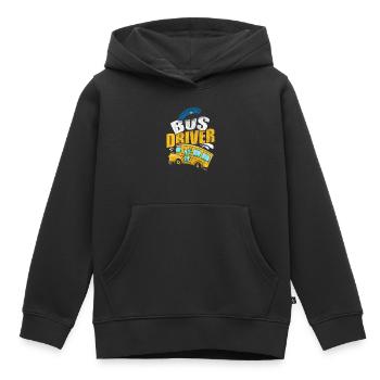 L'occupation du conducteur de bus omnibus arrêt de bus bus longue distance - Sweat Premium à capuche enfant bio - noir - Devant - AI Model Kid Male (0cm)