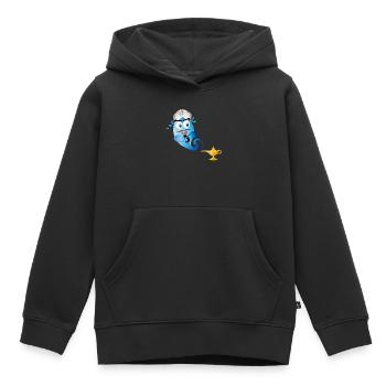 goldene orientalische Wunderlampe & Flaschengeist - Kinder Premium Organic Hoodie - Schwarz - Vorne - AI Model Kid Male (0cm)