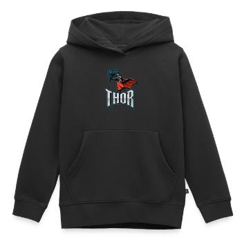 Thor - Sweat Premium à capuche enfant bio - noir - Devant - AI Model Kid Male (0cm)
