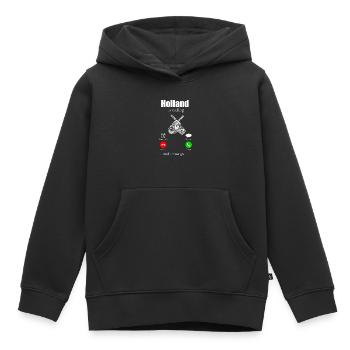 Niederlande - Kinder Premium Organic Hoodie - Schwarz - Vorne - AI Model Kid Male (0cm)