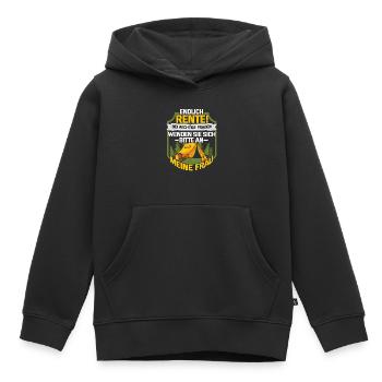Rentner - Kinder Premium Organic Hoodie - Schwarz - Vorne - AI Model Kid Male (0cm)