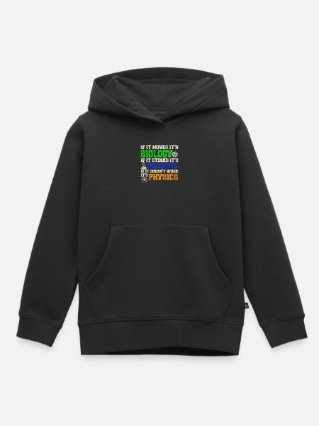 Biology Chemistry Physics Sciences naturelles - Sweat Premium à capuche enfant bio - noir