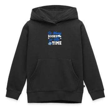 Many Livres Petit Temps Livres Bibliotek Chapitre - Sweat Premium à capuche enfant bio - noir - Devant - AI Model Kid Male (0cm)