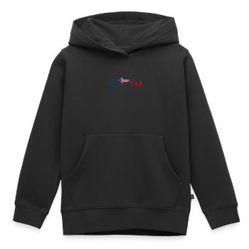 Islandpferd - Kinder Premium Organic Hoodie - Schwarz - Vorne - AI Model Kid Male (0cm)