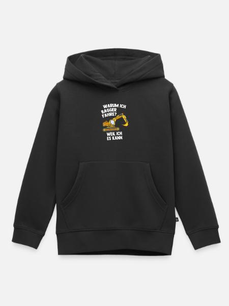 Bagger - Kinder Premium Organic Hoodie - Schwarz