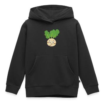 Chou-rave - Sweat Premium à capuche enfant bio - noir - Devant - AI Model Kid Male (0cm)