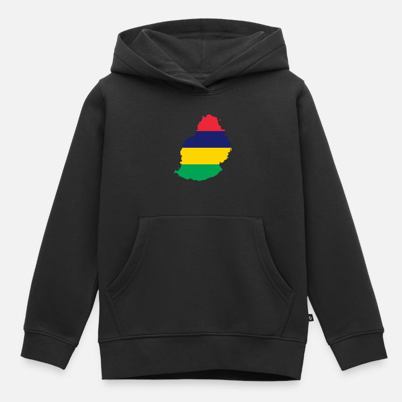 Mauritius - Kinder Premium Organic Hoodie - Schwarz