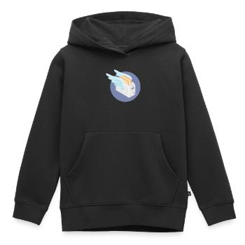 Grille-pain volant - Sweat Premium à capuche enfant bio - noir - Devant - AI Model Kid Male (0cm)