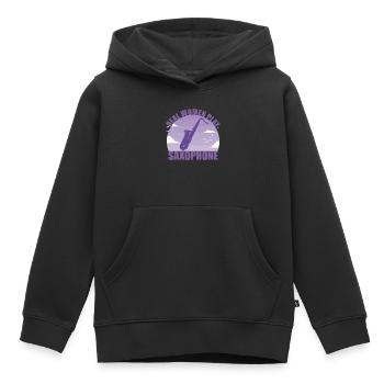 Saxophone Instrument Musician Girl Gift - Kids Premium Organic Hoodie - black - Front - AI Model Kid Male (0cm)