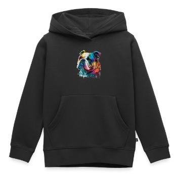 Bulldogge - Kinder Premium Organic Hoodie - Schwarz - Vorne - AI Model Kid Male (0cm)