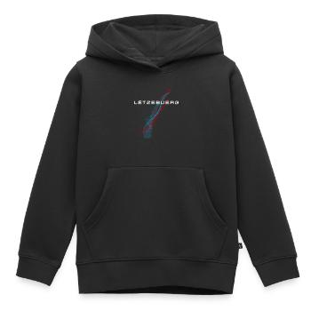 Flagge von Luxemburg, Luxemburger Stolz - Kinder Premium Organic Hoodie - Schwarz - Vorne - AI Model Kid Male (0cm)