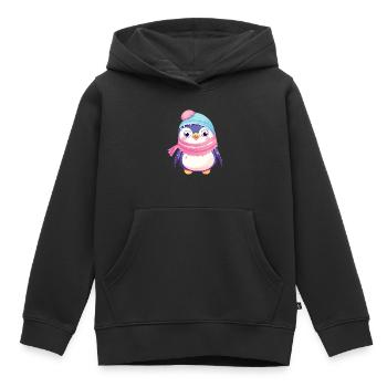 Winter Wonderland Penguin - Kids Premium Organic Hoodie - black - Front - AI Model Kid Male (0cm)