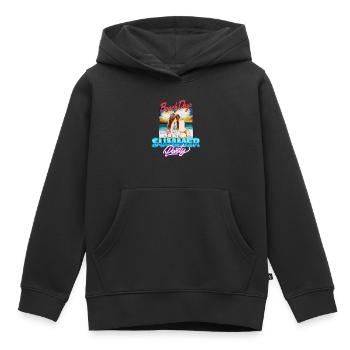 Journées à la plage - Sweat Premium à capuche enfant bio - noir - Devant - AI Model Kid Male (0cm)