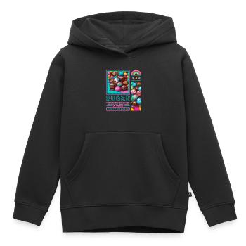 Sugar Man - Kids Premium Organic Hoodie - black - Front - AI Model Kid Male (0cm)