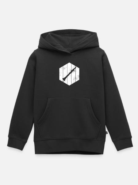 Klarinette - Kinder Premium Organic Hoodie - Schwarz