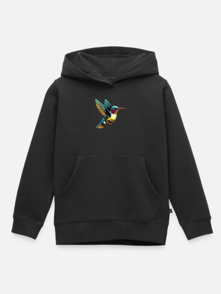 Colibri - Sweat Premium à capuche enfant bio - noir