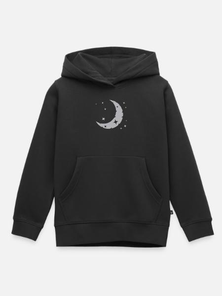 Mond und Sterne - Kinder Premium Organic Hoodie - Schwarz
