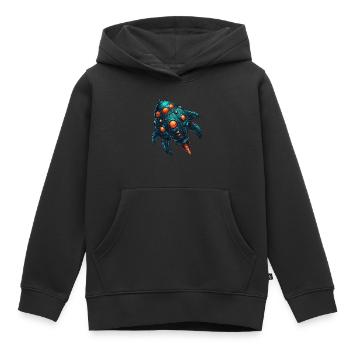 Buntes fantasievolles skurriles Raumschiff - Kinder Premium Organic Hoodie - Schwarz - Vorne - AI Model Kid Male (0cm)