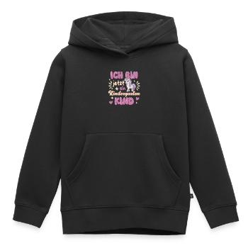 Je suis un enfant de maternelle maternelle licorne - Sweat Premium à capuche enfant bio - noir - Devant - AI Model Kid Male (0cm)