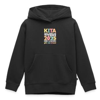 Kita Abgänger 2025 eine Legende geht vom Gelände - Kinder Premium Organic Hoodie - Schwarz - Vorne - AI Model Kid Male (0cm)