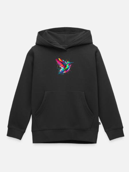 Kolibri - Kinder Premium Organic Hoodie - Schwarz