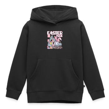 Oeufs de Pâques - Sweat Premium à capuche enfant bio - noir - Devant - AI Model Kid Male (0cm)