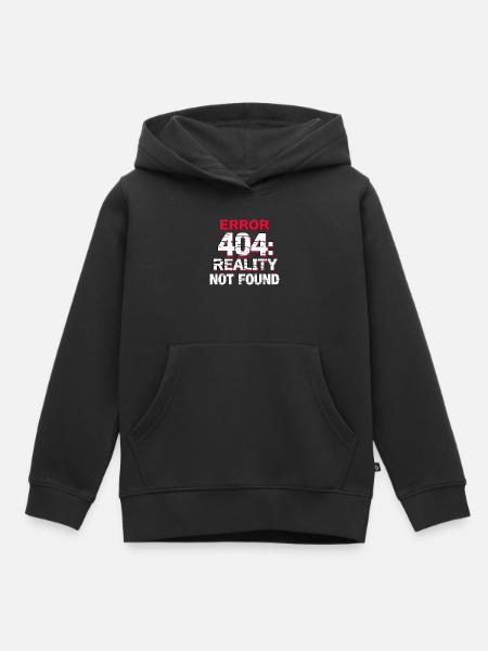Error: Realität nicht gefunden - Kinder Premium Organic Hoodie - Schwarz