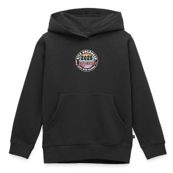 Diplômé de la garderie : une légende quitte le site - Sweat Premium à capuche enfant bio - noir - Devant - AI Model Kid Male (0cm)