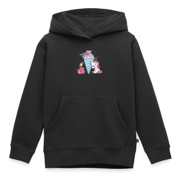 School enrollment unicorn. Oh my bag! - Kids Premium Organic Hoodie - black - Front - AI Model Kid Male (0cm)