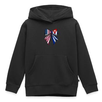 Coquette Schleife Cuba Roots Heritage Cuban Pride - Kinder Premium Organic Hoodie - Schwarz - Vorne - AI Model Kid Male (0cm)