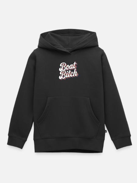 Lustige Retro-Bootslebenstypografie - Kinder Premium Organic Hoodie - Schwarz