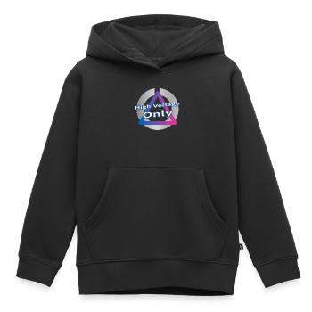 Electro Neon - Sweat Premium à capuche enfant bio - noir - Devant - AI Model Kid Male (0cm)