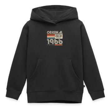1966 geboren Vintage Retro Geburtstag Geschenk - Kinder Premium Organic Hoodie - Schwarz - Vorne - AI Model Kid Male (0cm)