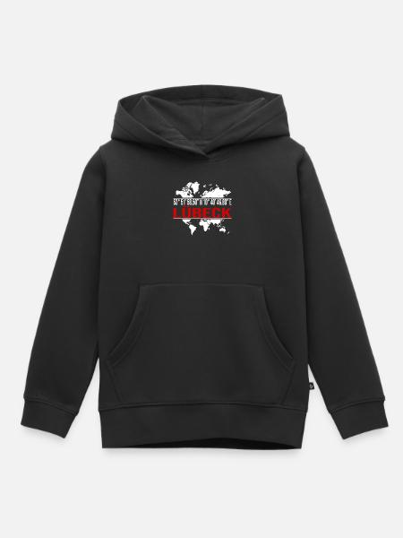 Lübeck - Kinder Premium Organic Hoodie - Schwarz
