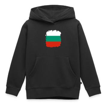 Drapeau bulgare Drapeau bulgare Sables d’or - Sweat Premium à capuche enfant bio - noir - Devant - AI Model Kid Male (0cm)