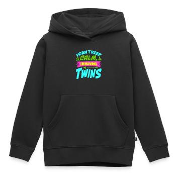 Mère Enceinte Bébé Nourrisson T-shirt Maman - Sweat Premium à capuche enfant bio - noir - Devant - AI Model Kid Male (0cm)