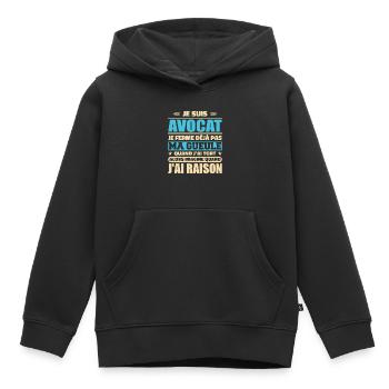 Ich bin Anwalt - Anwalt Humor Geschenk - Kinder Premium Organic Hoodie - Schwarz - Vorne - AI Model Kid Male (0cm)