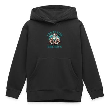Je le fais pour la blague drôle d’adulte de Ho Noël - Sweat Premium à capuche enfant bio - noir - Devant - AI Model Kid Male (0cm)