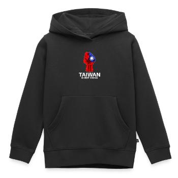 Taïwan n’est pas la Chine - Sweat Premium à capuche enfant bio - noir - Devant - AI Model Kid Male (0cm)