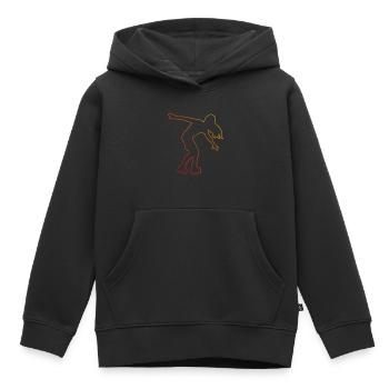 Roller Skating Roller Skating Roller Skates - Kids Premium Organic Hoodie - black - Front - AI Model Kid Male (0cm)