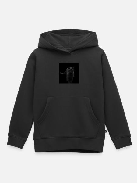 Zwarte Kat Kat Zwarte Katten Cadeau - Kinder Premium hoodie biologisch - zwart