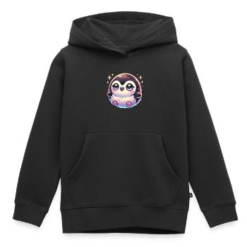 Super Cute Kawaii Baby Penguin - Kinder Premium Organic Hoodie - Schwarz - Vorne - AI Model Kid Male (0cm)